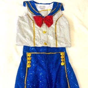 Brand New in Bag, Two Piece Chasing Fireflies Sequins Sailor Costume Size 6